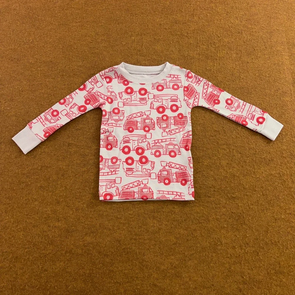 Carter's Baby Boys 12M Red Fire Truck Cotton Snug Fit 2-Piece Pajama Set New